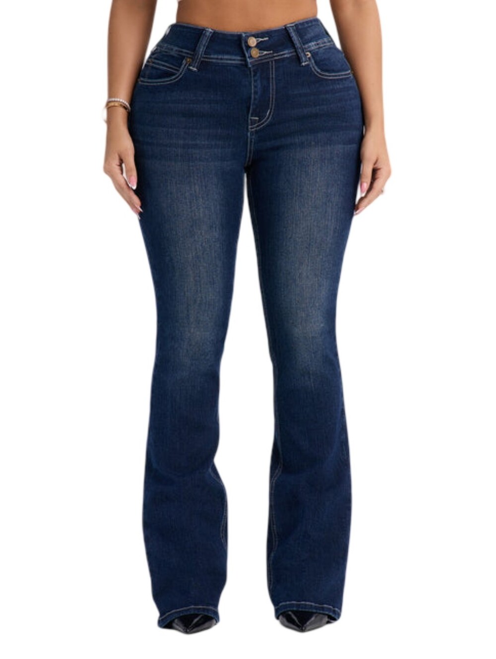 Lane Bryant Tighter Tummy Dark Wash Stretch Bootcut Jeans Plus Size 14 New